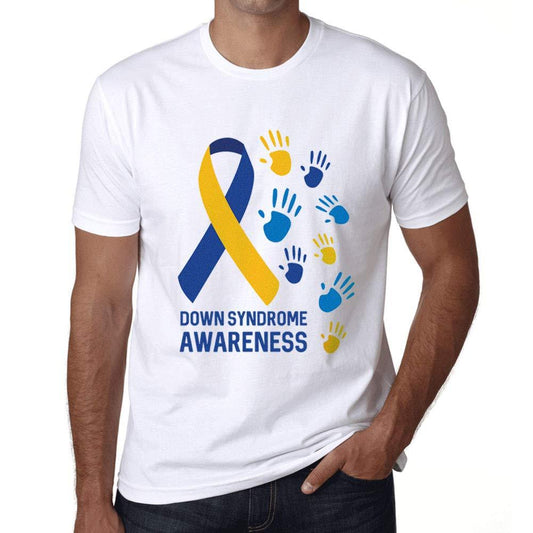Ultrabasic Homme T-Shirt Graphique Down Syndrome Awareness Blanc