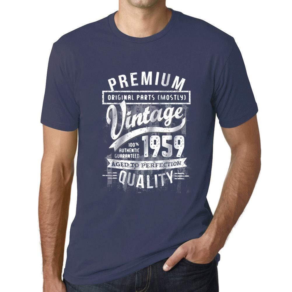 Ultrabasic - Homme Graphique 1959 Aged to Perfection T-Shirt - Cadeau d'anniversaire pour 60 Ans Denim