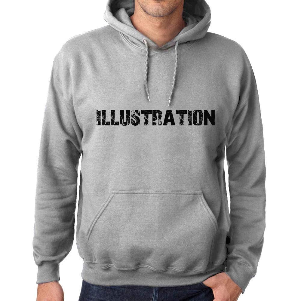 Ultrabasic Homme Femme Unisex Sweat à Capuche Hoodie Popular Words Illustration Gris Chiné