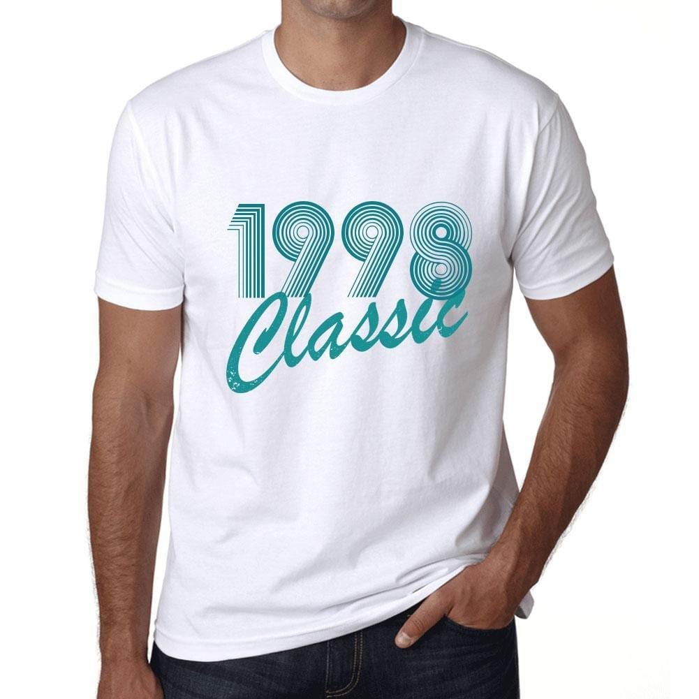 Ultrabasic - Homme T-Shirt Graphique Years Lines Classic 1998 Blanc