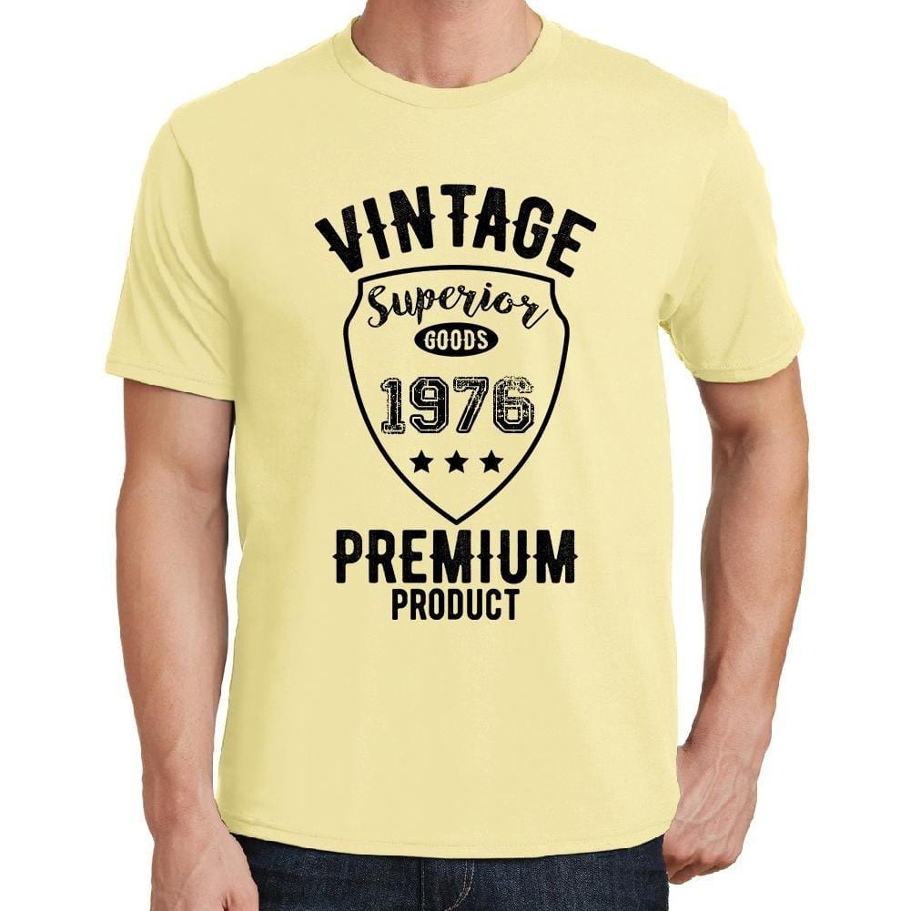 1976 Vintage Superior, t Shirt pour Homme, Jaune t Shirt, Tshirt Annee