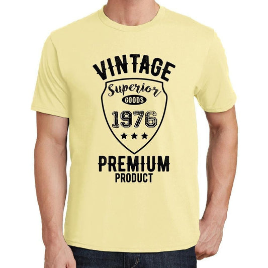 1976 Vintage Superior, t Shirt pour Homme, Jaune t Shirt, Tshirt Annee