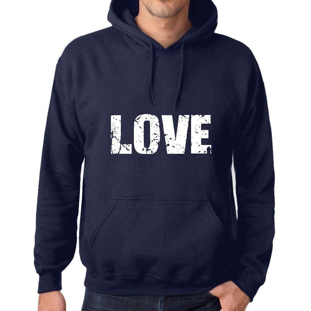 Ultrabasic Homme Femme Unisex Sweat à Capuche Hoodie Popular Words Love French Marine