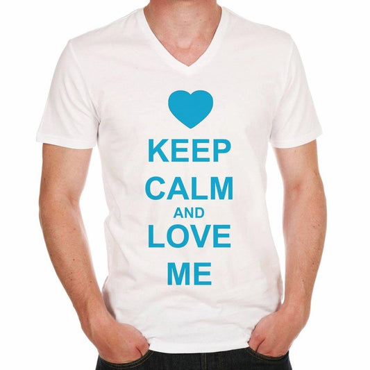 Keep Calm and Love me H T-Shirt,Cadeau,Homme,Blanc,t Shirt Homme