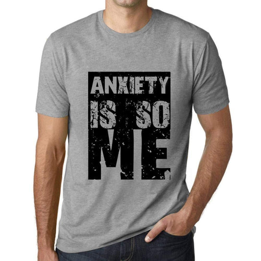 Homme T-Shirt Graphique Anxiety is So Me Gris Chiné