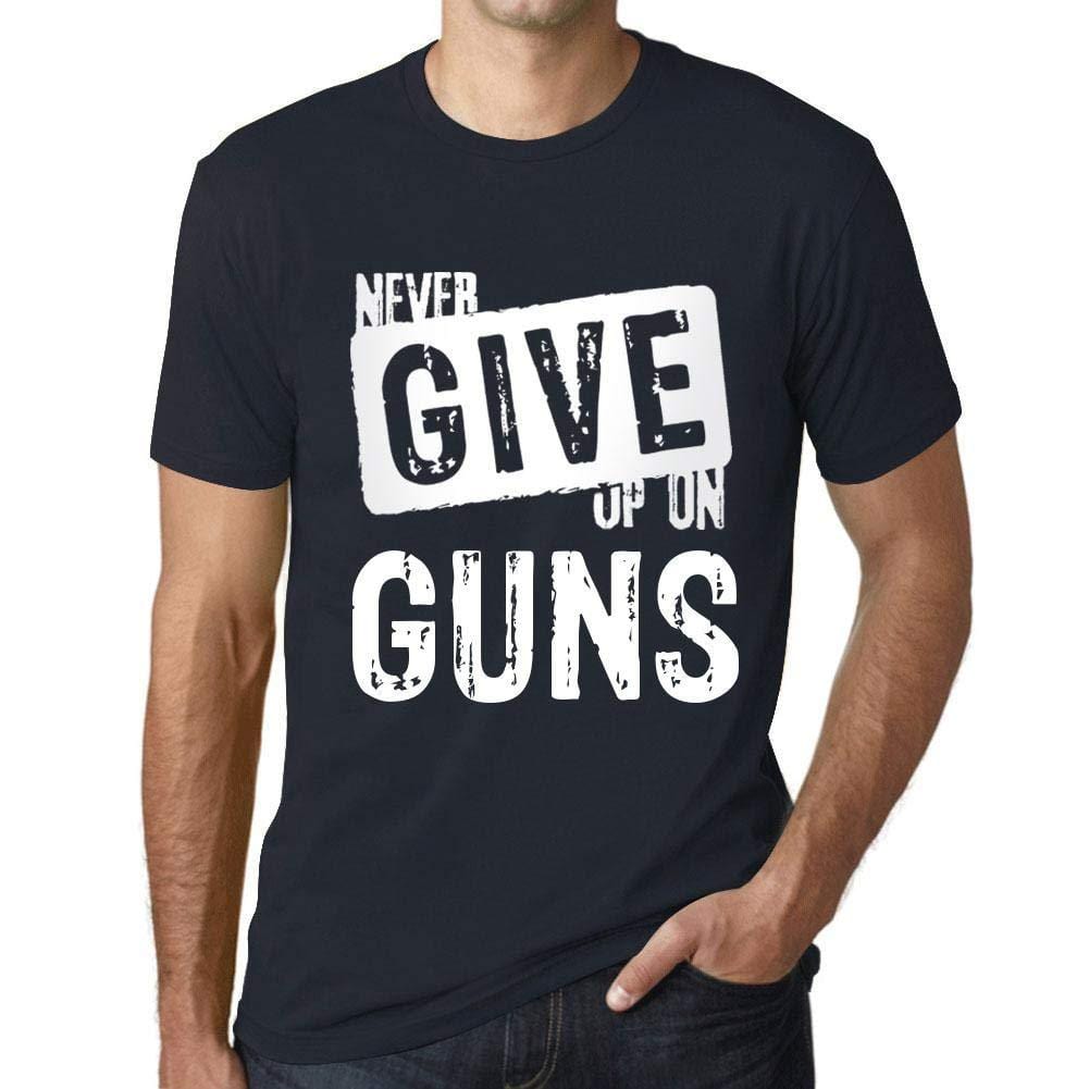 Ultrabasic Homme T-Shirt Graphique Never Give Up on Guns Marine
