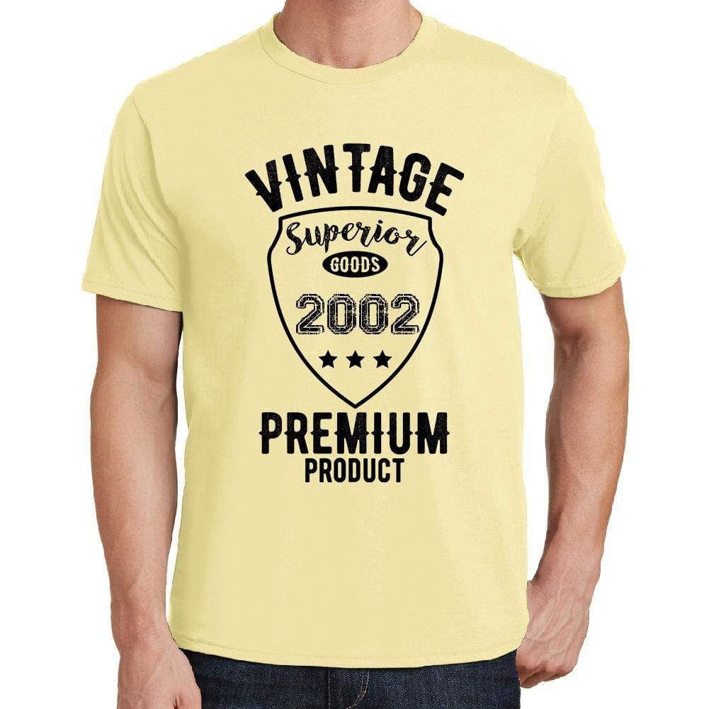 2002 Vintage Superior, t Shirt pour Homme, Jaune t Shirt, Tshirt Annee