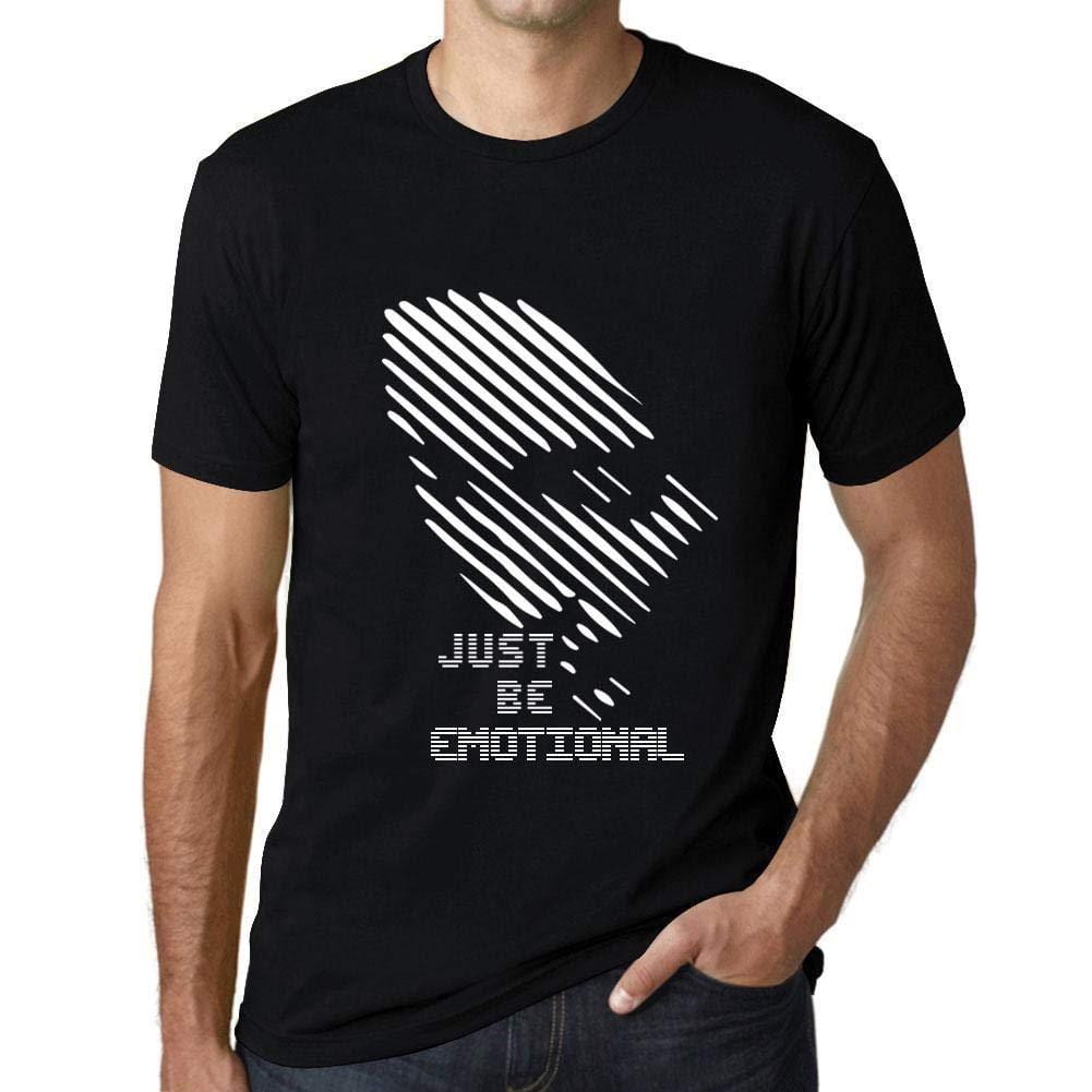 Ultrabasic - Homme T-Shirt Graphique Just be Emotional Noir Profond