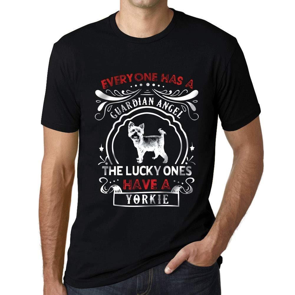 Homme T-Shirt Graphique Imprimé Vintage Tee Yorkie Dog Noir Profond