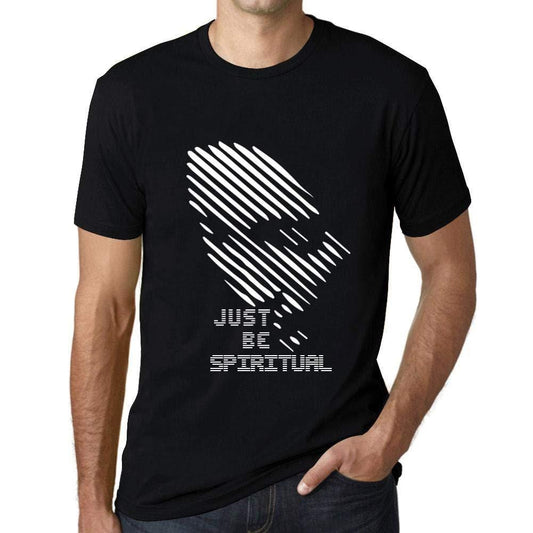 Ultrabasic - Homme T-Shirt Graphique Just be Spiritual Noir Profond