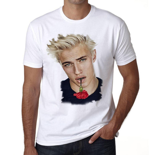 Lucky Blue Smith Flower Homme T-Shirt Blanc