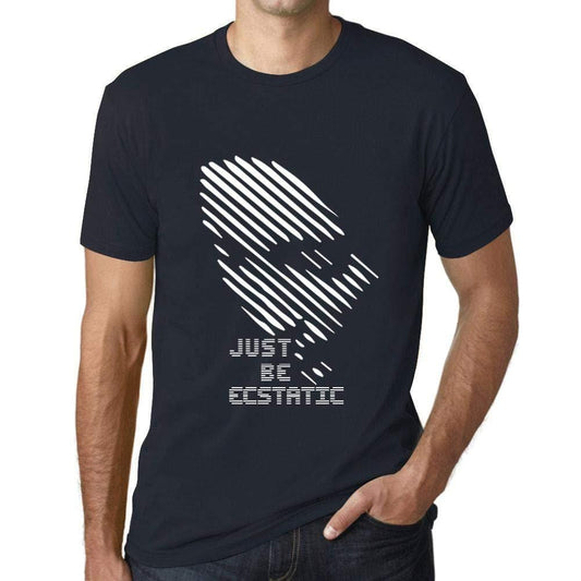 Ultrabasic - Homme T-Shirt Graphique Just be Ecstatic Marine
