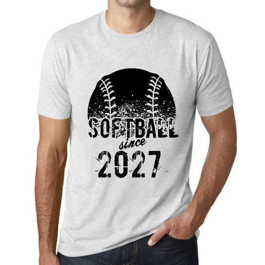 Men&rsquo;s Graphic T-Shirt Softball Since 2027 Vintage White - Ultrabasic