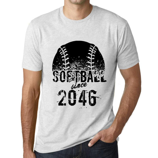 Men&rsquo;s Graphic T-Shirt Softball Since 2046 Vintage White - Ultrabasic