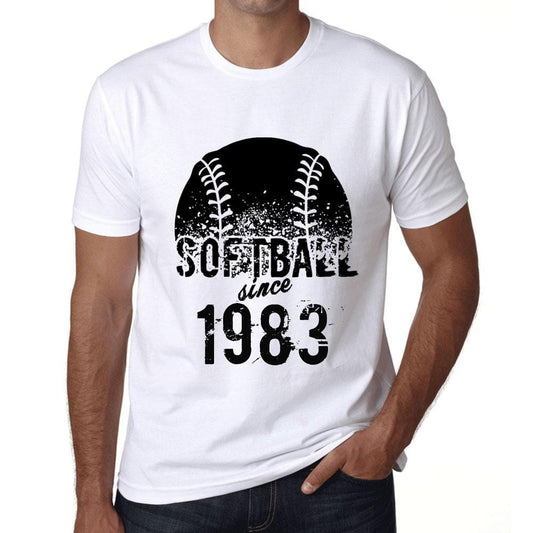 Men’s <span>Graphic</span> T-Shirt Softball Since 1983 White - ULTRABASIC
