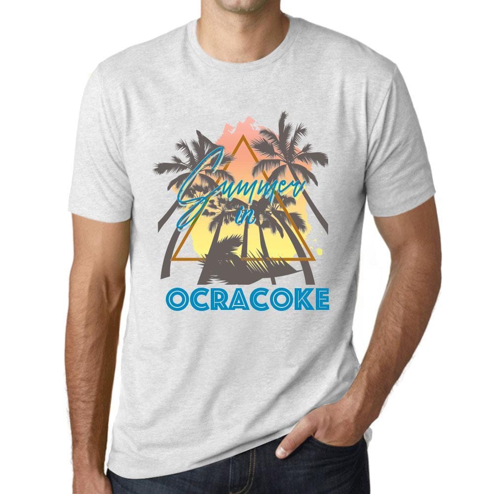 Men’s <span>Graphic</span> T-Shirt Summer Triangle Ocracoke Vintage White - ULTRABASIC