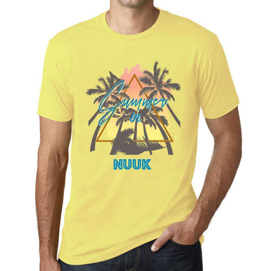 Men’s <span>Graphic</span> T-Shirt Summer Triangle Nuuk Pale Yellow - ULTRABASIC