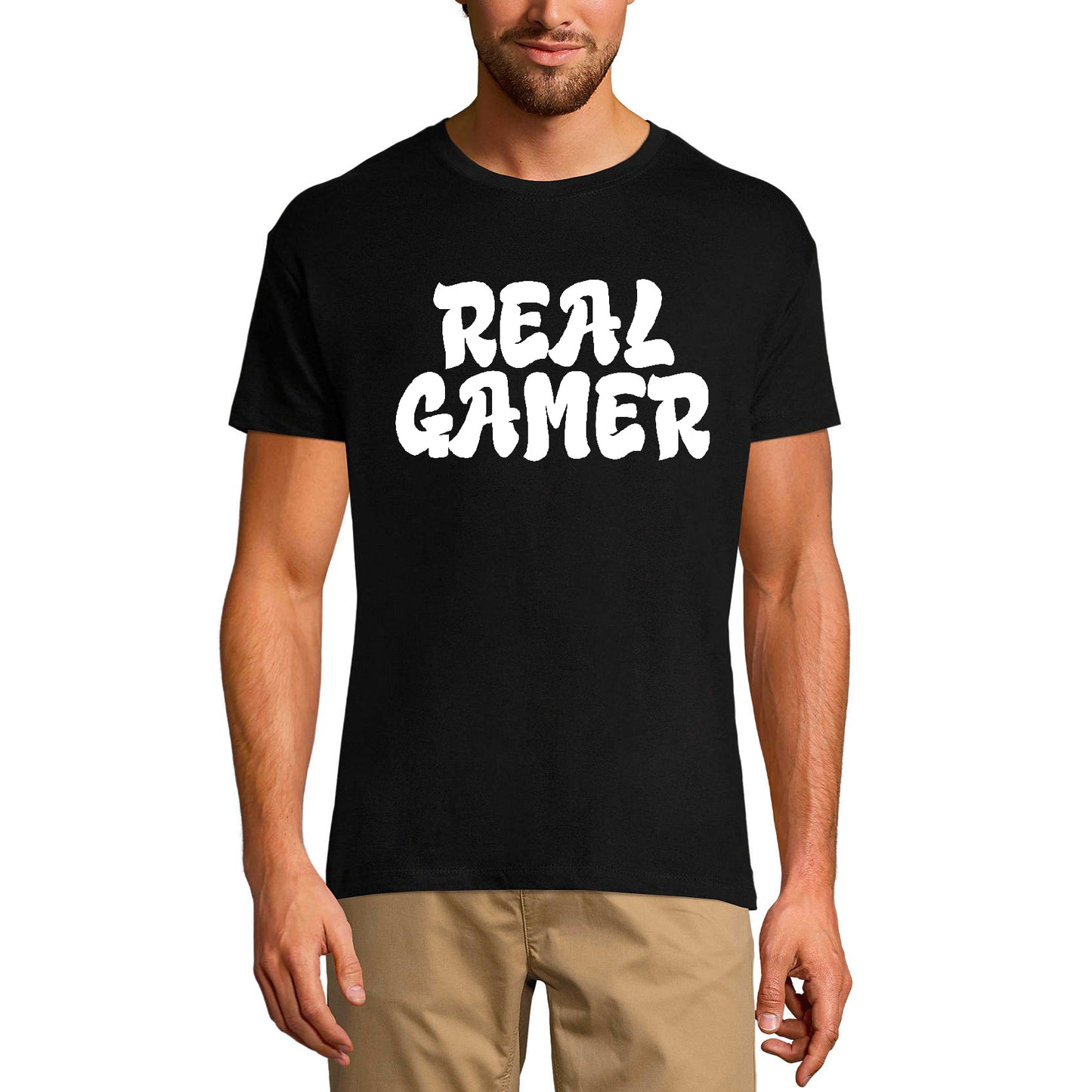 ULTRABASIC Men's Gaming T-Shirt - Real Gamer Vintage - Funny Adult Shirt