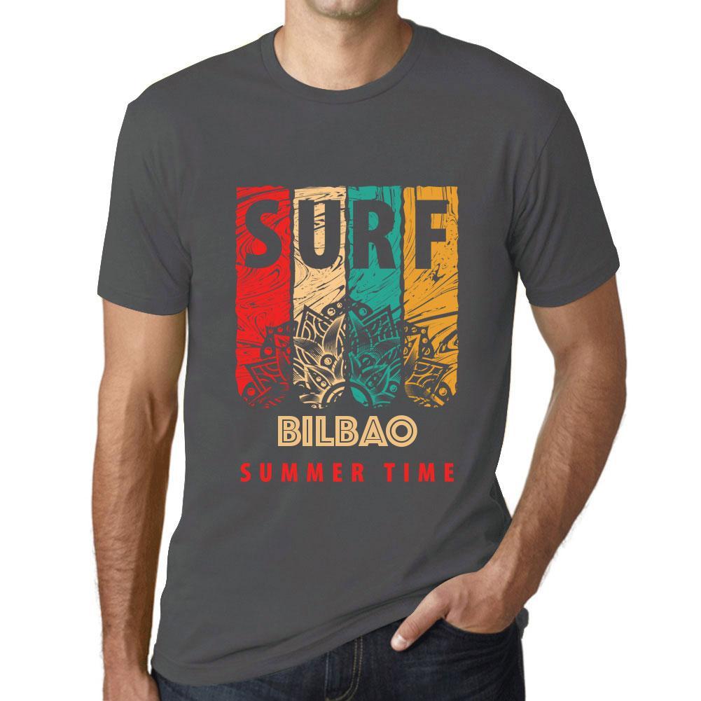 Men&rsquo;s Graphic T-Shirt Surf Summer Time BILBAO Mouse Grey - Ultrabasic