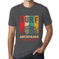 Men&rsquo;s Graphic T-Shirt Surf Summer Time ANCHORAGE Mouse Grey - Ultrabasic