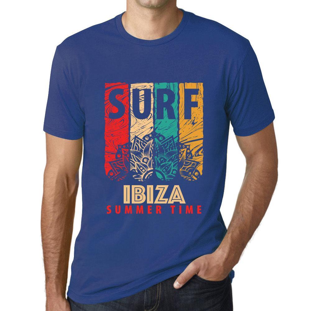 Men&rsquo;s Graphic T-Shirt Surf Summer Time IBIZA Royal Blue - Ultrabasic