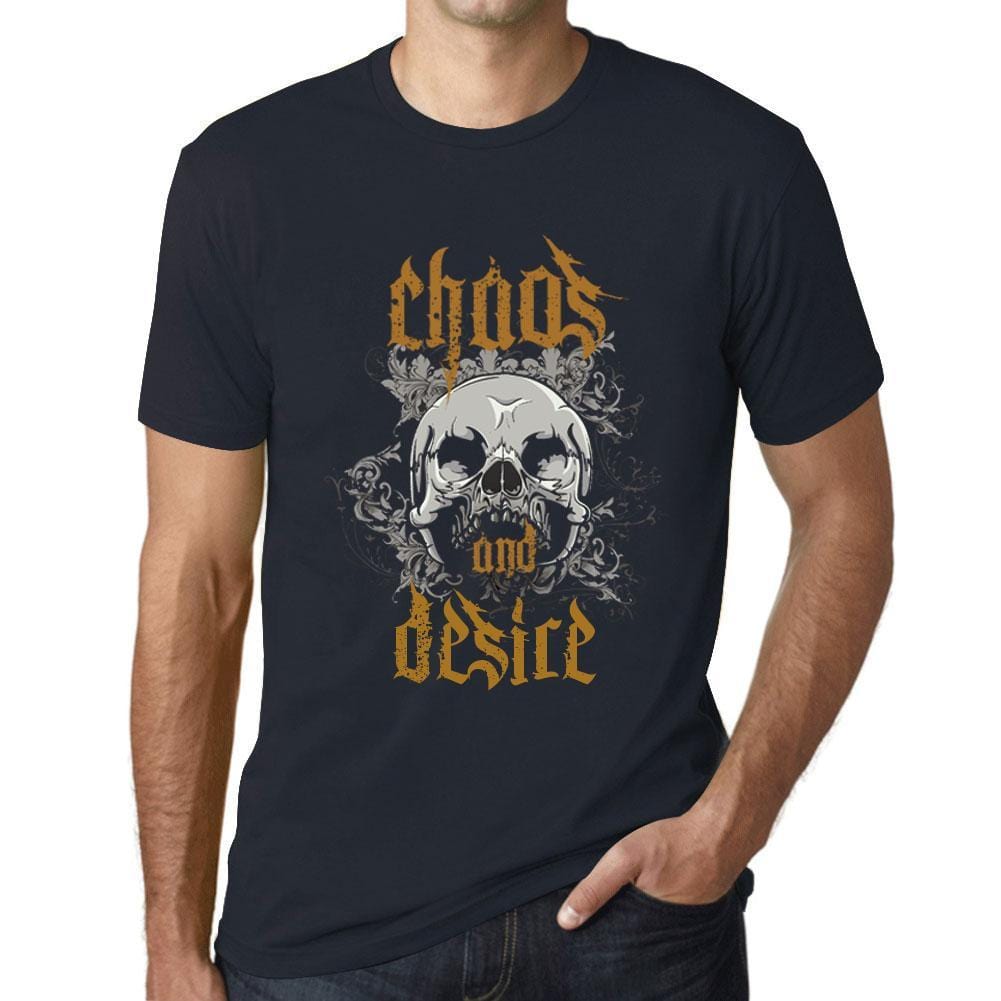 ULTRABASIC - <span>Men's</span> <span>Graphic</span> T-Shirt Chaos & Desire Navy - ULTRABASIC