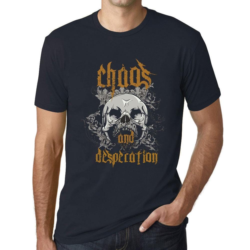 ULTRABASIC - <span>Men's</span> <span>Graphic</span> T-Shirt Chaos & Desperation Navy - ULTRABASIC