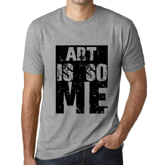 Men&rsquo;s Graphic T-Shirt ART Is So Me Grey Marl - Ultrabasic