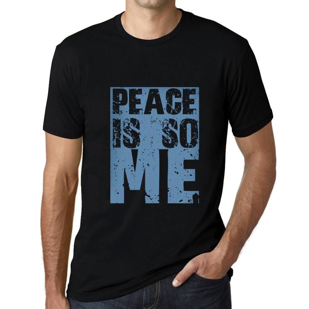 Men&rsquo;s Graphic T-Shirt PEACE Is So Me Deep Black - Ultrabasic