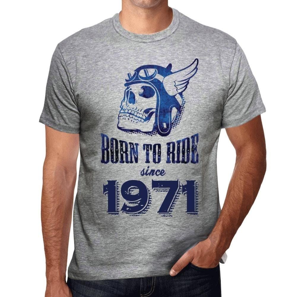 Homme Tee Vintage T Shirt 1971, Born to Ride Since 1971