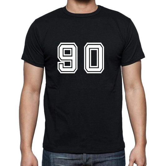 90 Numbers Black Men's Short Sleeve Round Neck T-shirt 00116 - Ultrabasic