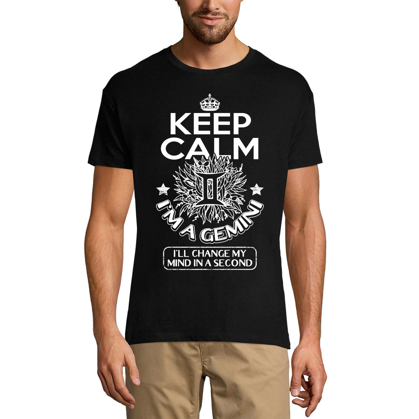 ULTRABASIC Men's T-Shirt Keep Calm I'm a Gemini - Birthday Zodiac Sign Shirt