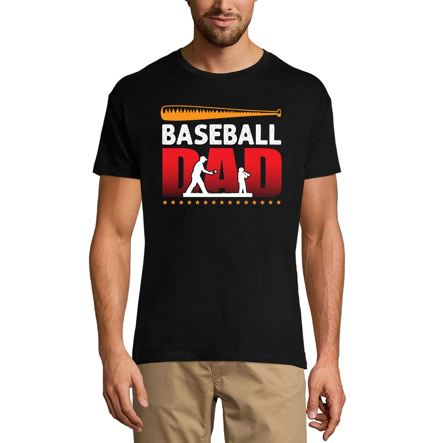ULTRABASIC Men's Graphic T-Shirt Baseball Dad - Daddy And Son - Love Family