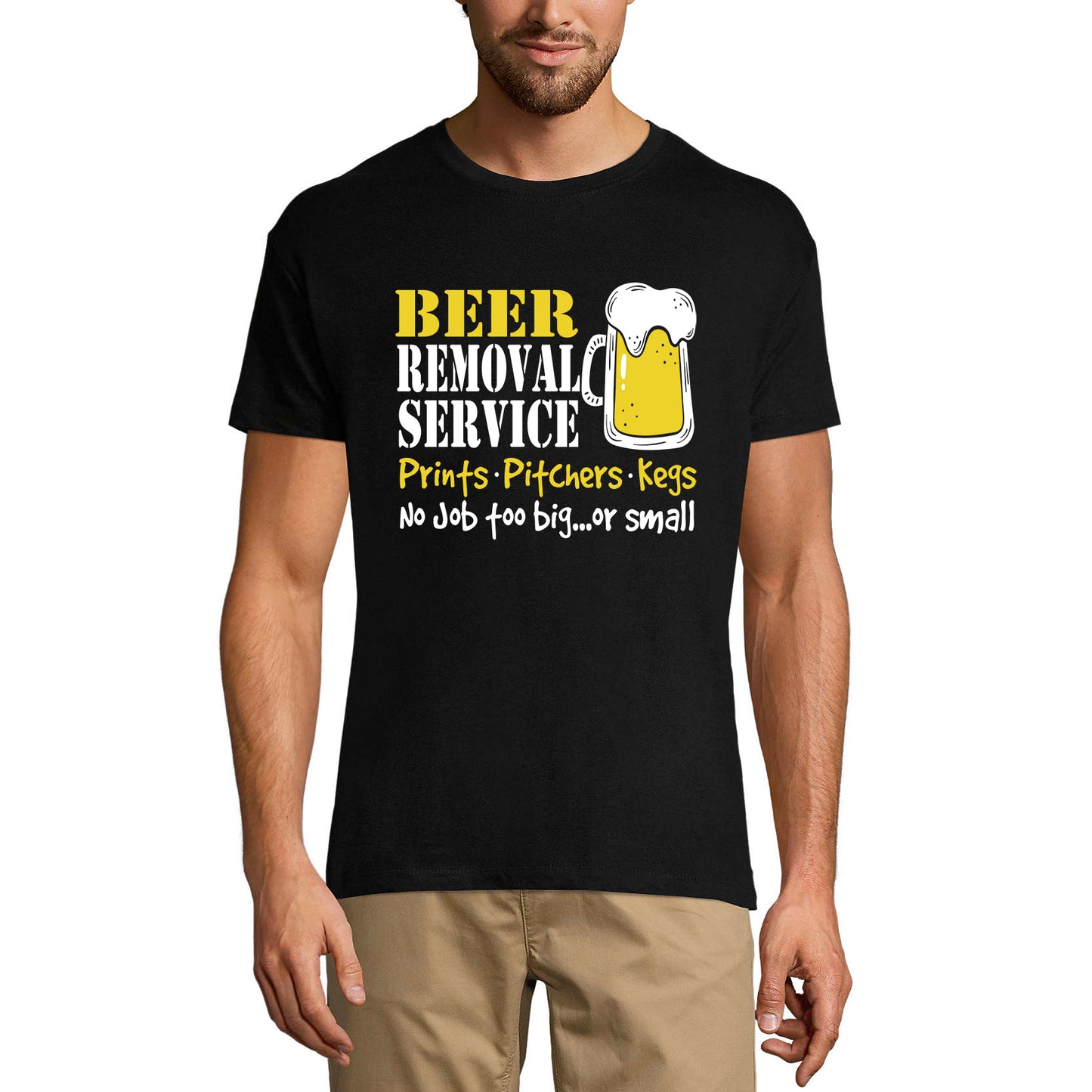 ULTRABASIC Men's T-Shirt Beer Removal Service No Job Too Big or Small - Beer Lover Tee Shirt
