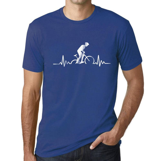 ULTRABASIC - <span>Graphic</span> <span>Printed</span> <span>Men's</span> Biker Pulse T-Shirt Royal Blue - ULTRABASIC