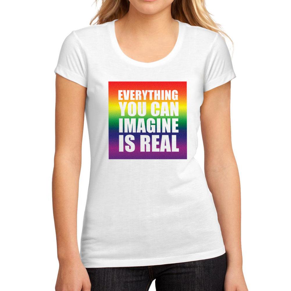 Women&rsquo;s Graphic T-Shirt Everything you can imagine is real White - Ultrabasic
