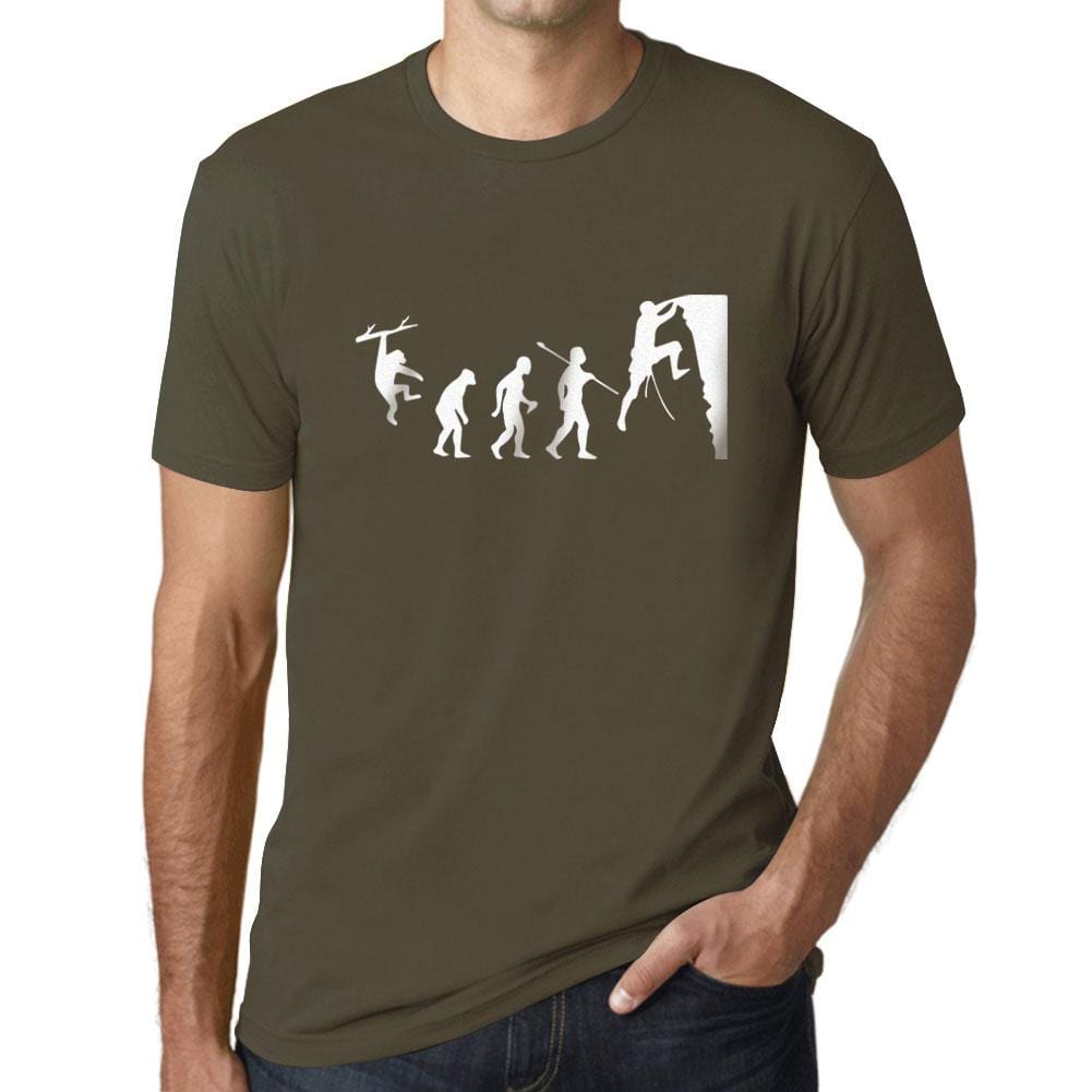 ULTRABASIC - <span>Graphic</span> <span>Printed</span> <span>Men's</span> Climbing Evolution T-Shirt Military Green - ULTRABASIC