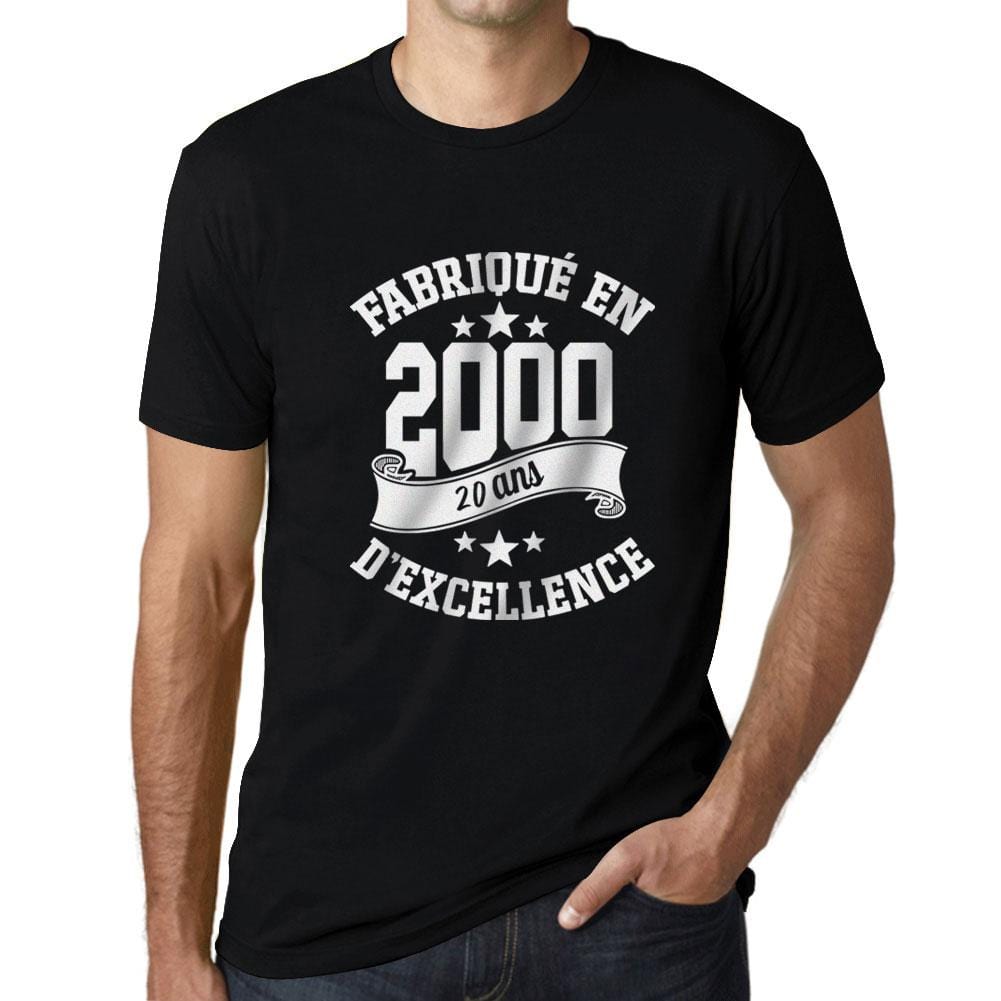 Men's Graphic Fabriqué en 2000, 20 Ans d'être Génial T-Shirt