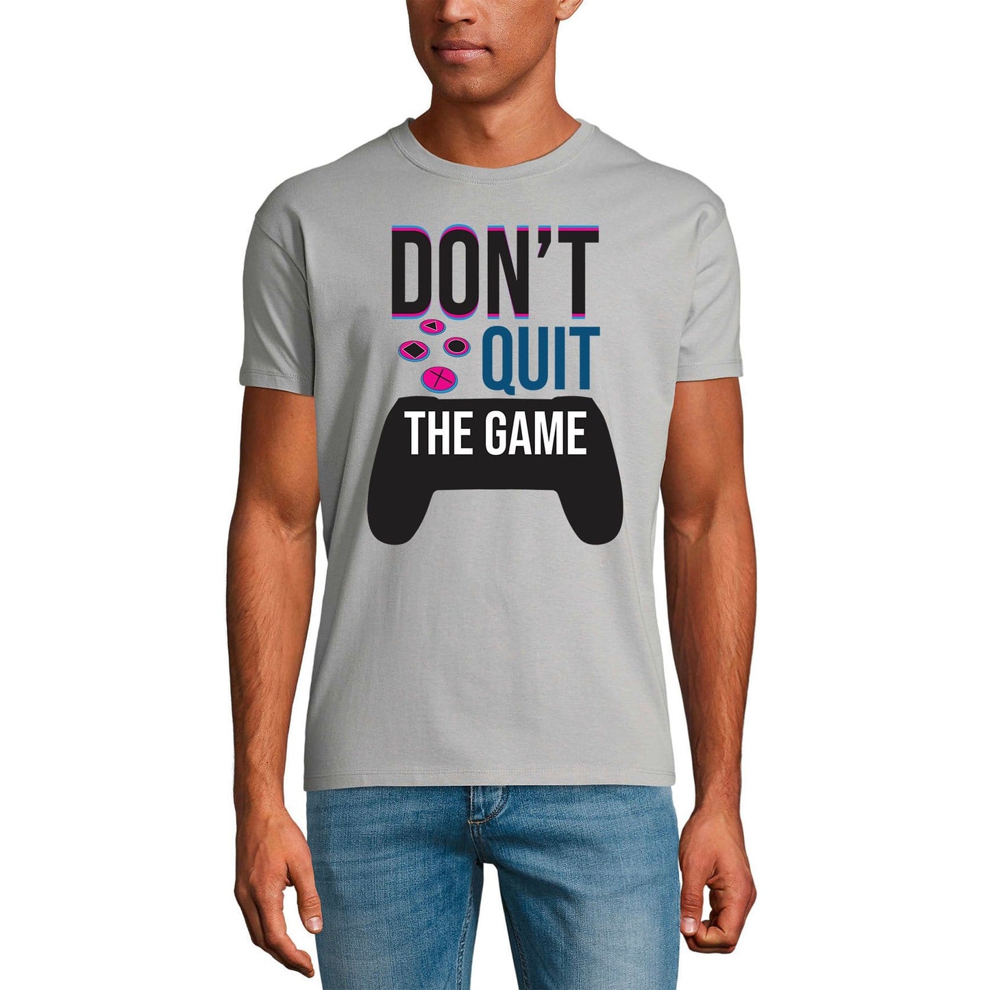 ULTRABASIC Men's Gaming T-Shirt Don't Quit the Game - Funny Humor Gamer Tee Shirt