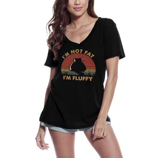 ULTRABASIC Women's T-Shirt I'm Not Fat I'm Fluffy - Funny Kitten Lover Tee Shirt