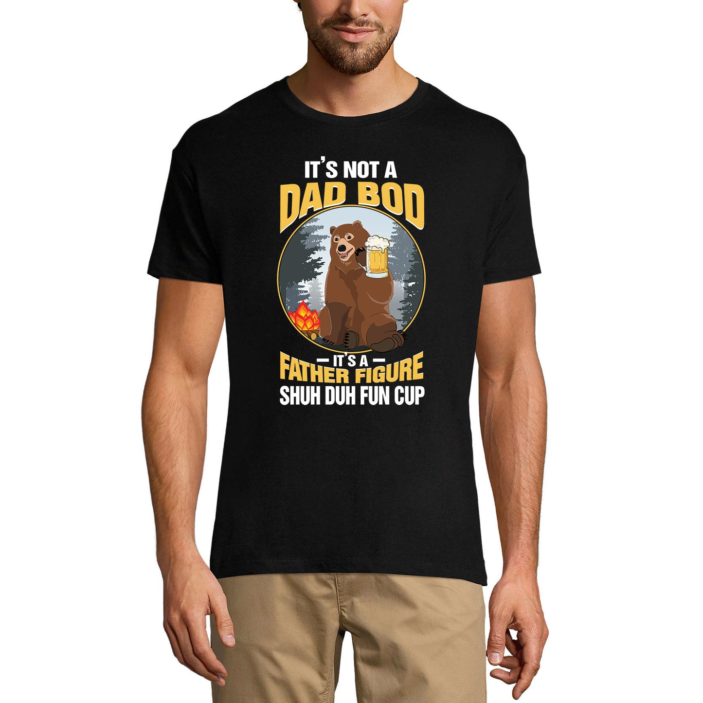 ULTRABASIC Men's Funny T-Shirt It's Not a Dad Bod It's a Father Figure - Bear Beer Lover Tee Shirt
