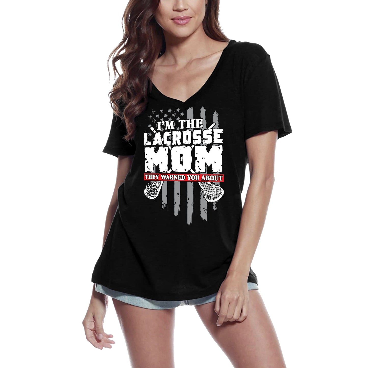 ULTRABASIC Women's T-Shirt I'm the Lacrosse Mom - Funny Mother Tee Shirt