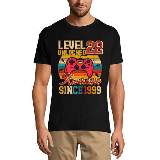 ULTRABASIC Men's Gaming T-Shirt Level 22 Unlocked - Gamer Gift Tee Shirt for 22th Birthday