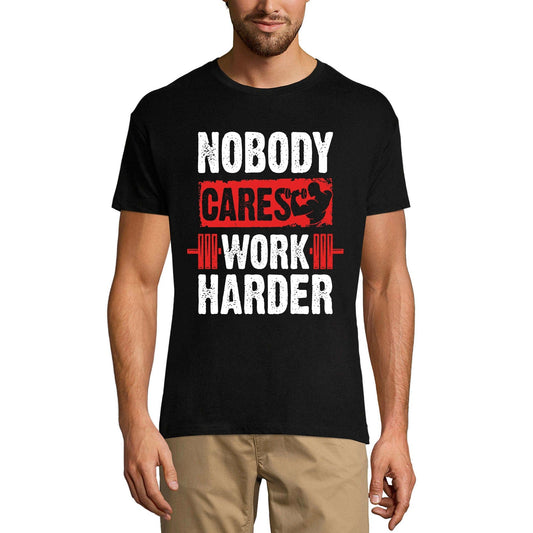 ULTRABASIC Men's Gym T-Shirt Nobody Cares Work Harder - Motivational Workout Shirt
