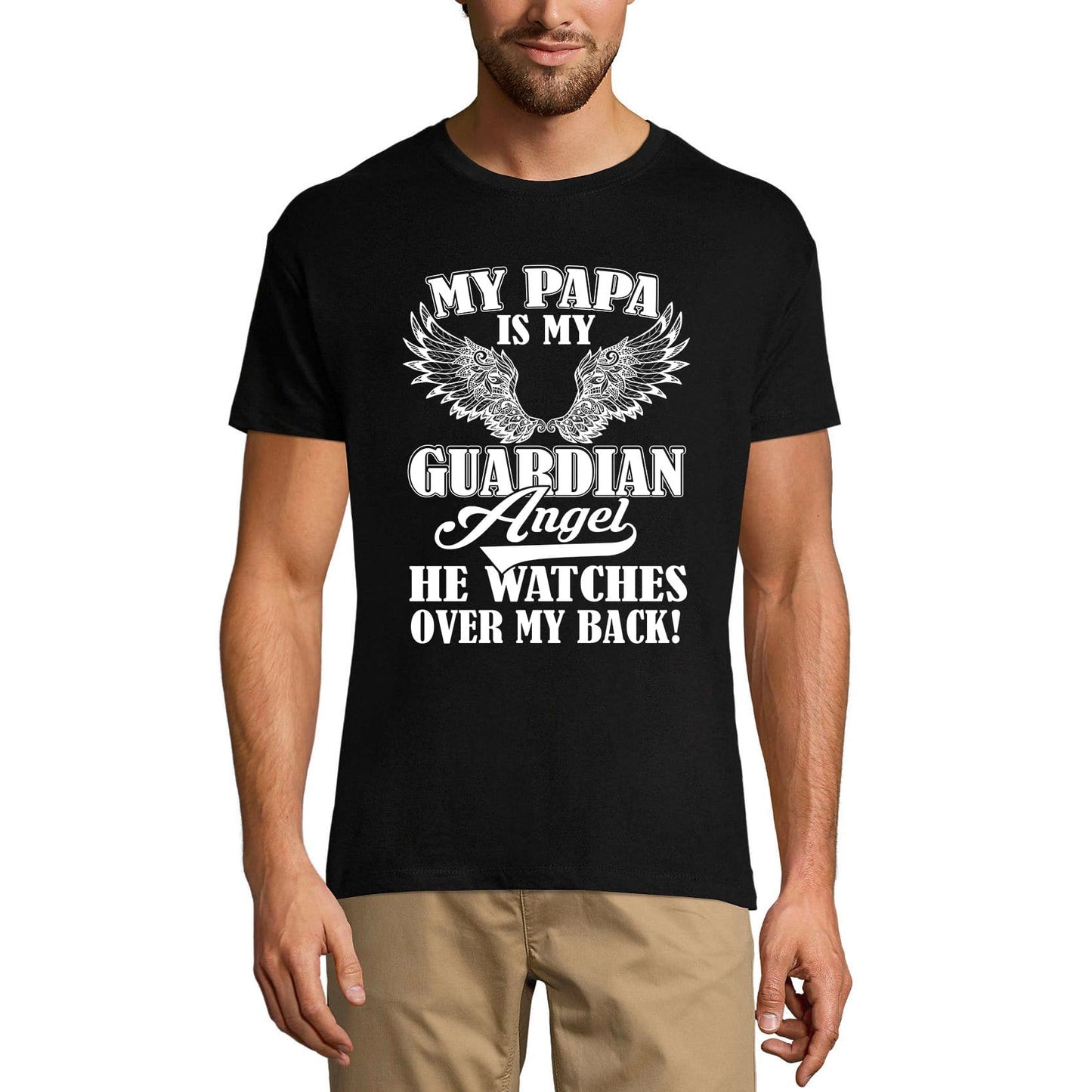 ULTRABASIC Men's T-Shirt My Papa Is My Guardian Angel - Daddy In Heaven