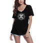 ULTRABASIC Women's V-Neck T-Shirt Pi Sign Design - Math Lover Teachers Tee Shirt