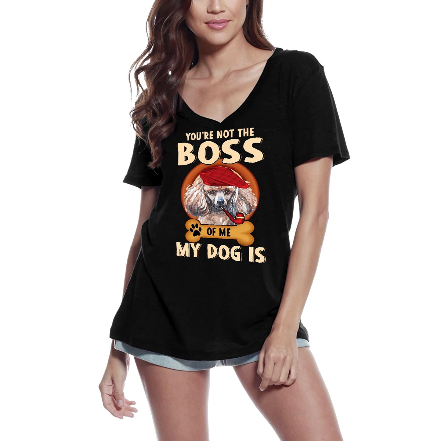 ULTRABASIC Women's T-Shirt Poodle Cute Dog Lover - Short Sleeve Tee Shirt Quote Tops