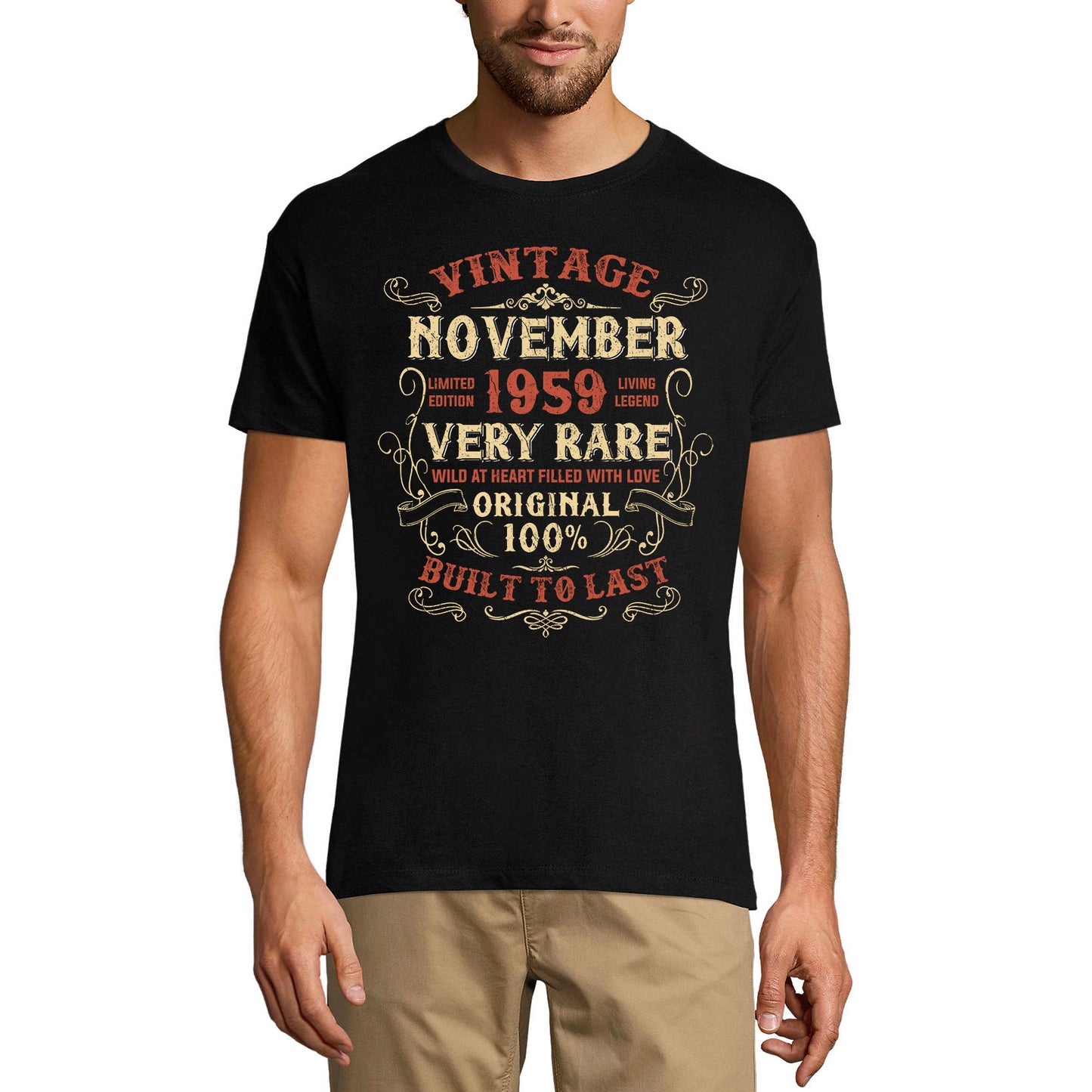 ULTRABASIC Men's T-Shirt November 1959 Vintage - 62nd Birthday Gift Tee Shirt