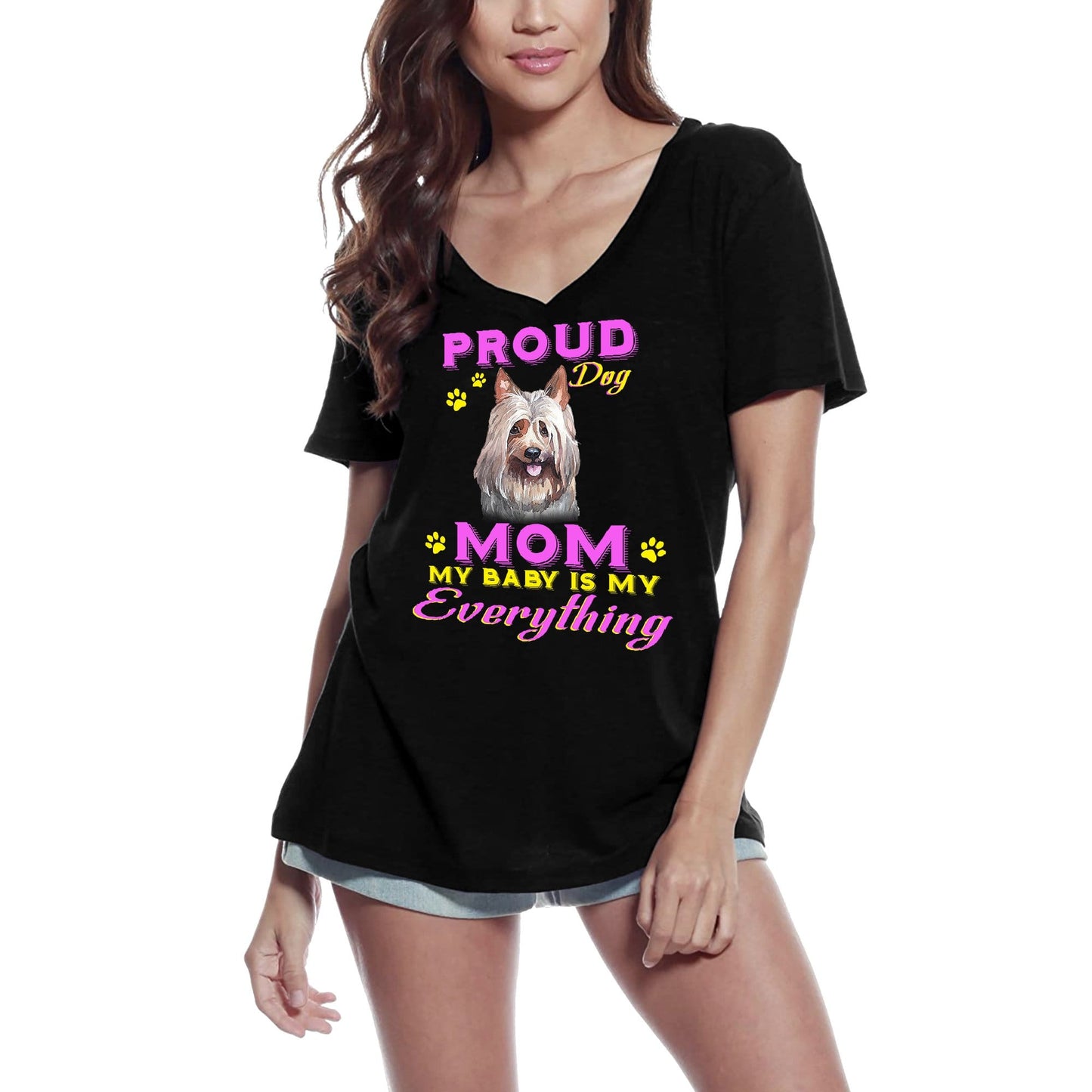 ULTRABASIC Women's T-Shirt Proud Day - Silky Terrier Dog Mom - My Baby is My Everything