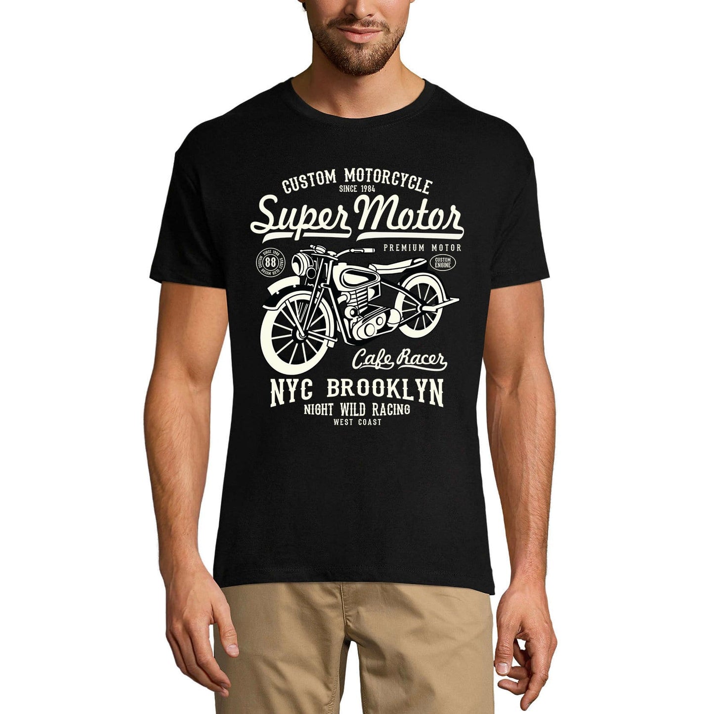 ULTRABASIC Men's Graphic T-Shirt Custom Motorcycle Since 1984 - Super Motor